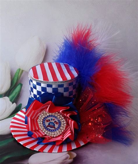 4th Of July Mini Top Hat 4th Of July Mini Top Hat Etsy Mini Top Hat