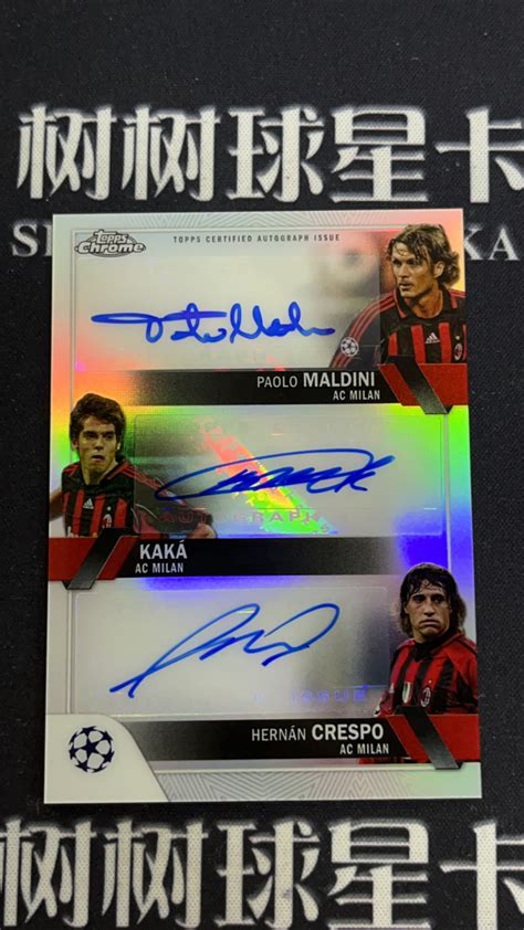 2022 23 Topps Chrome Kaká 【树树卡牌】欧冠 欧战 Ac米兰 马尔蒂尼 卡卡 克雷斯波 签字 三签 多签 完美签 银