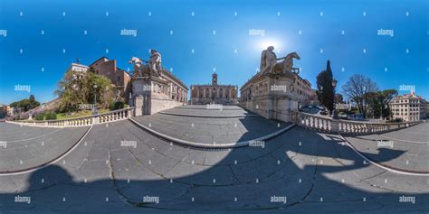 360° view of Stairway of the Cordonata in the middle, Piazza del ...