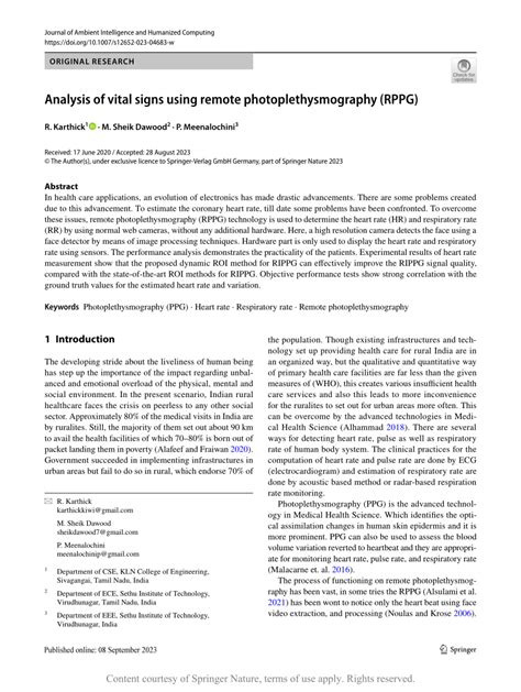 Analysis Of Vital Signs Using Remote Photoplethysmography Rppg