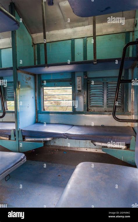 Interior Of Sleeper Class Train Coach In India Stock Photo Alamy