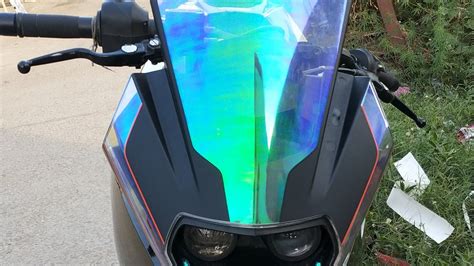 Ktm Rc 390 2k17 Front Visor Wrap Rainbow Modified Rc Youtube
