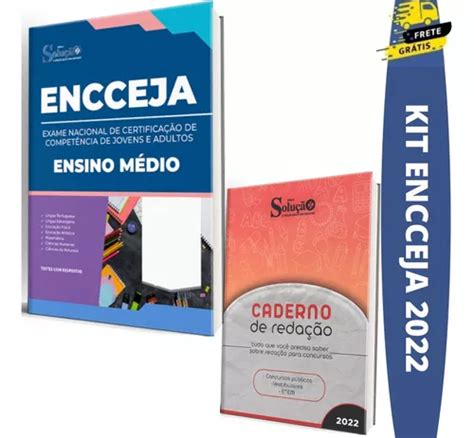 Kit Vestibular Ensino M Dio Encceja Caderno De Reda O Frete Gr Tis