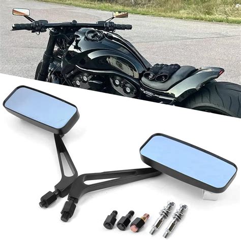 Motorcycle 8mm Rearview Mirror Rear Side Mirrors For Harley