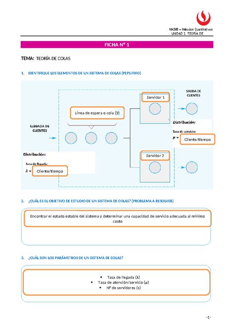 MA368 2024 1 Ficha S1 MA368 Métodos Cuantitativos UNIDAD 1 TEORÍA