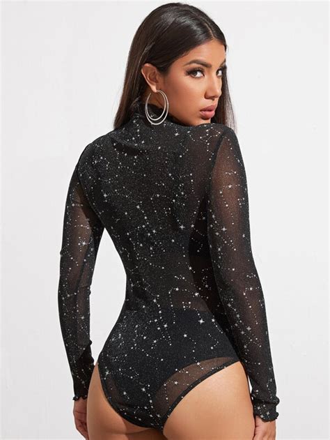 Shein Bae Bodys Transparente Galaxia Sexy Mode De Mujer Shein Espa A