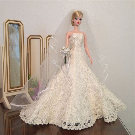 Carolina Herrera Bride Dress On French Maid Silkstone Barbie Barbie Bridal Barbie Wedding Dress