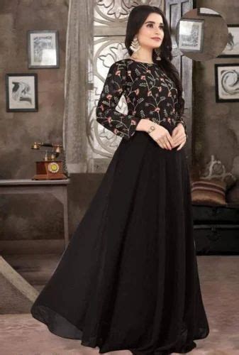 New Georgette Gowns At Rs Georgette Long Frock Georgette Gown