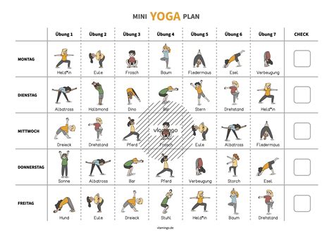 Yoga Wochenplan Für Kinder Zum Ausdrucken Kinderyoga Übungen