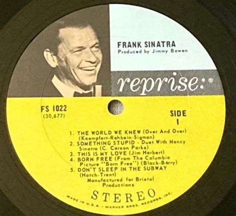 Frank Sinatra The World We Knew Vinyl Record Etsy