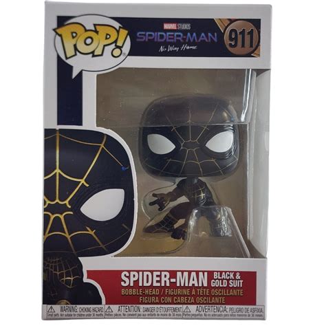 Pop Funko Spider Man Black Gold Suite Homem Aranha Adrenaland