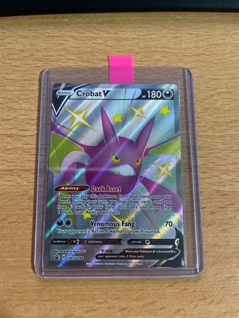 Pokemon Swsh Crobat V Shiny Full Art Ultra Rare Card Hobbies And Toys