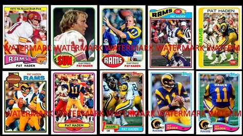 Pat Haden WFL Los Angeles Rams Set Of 10 ACEO Custom Cards Backs Ask