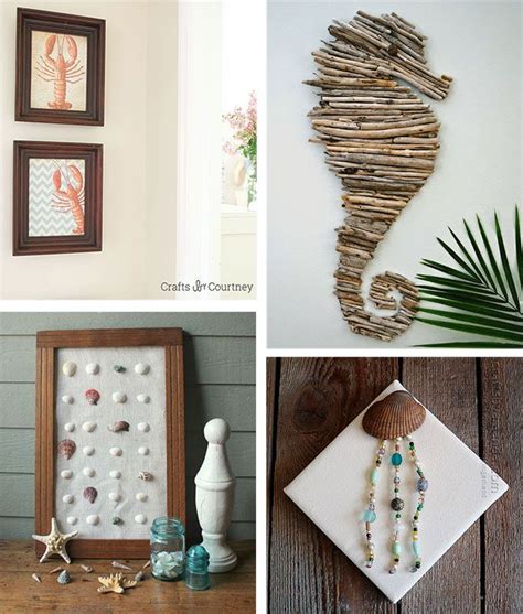 29 Beach Crafts Coastal Diy Wall Art Beach Theme Wall Decor Beach Wall Art Diy Diy Beach Decor