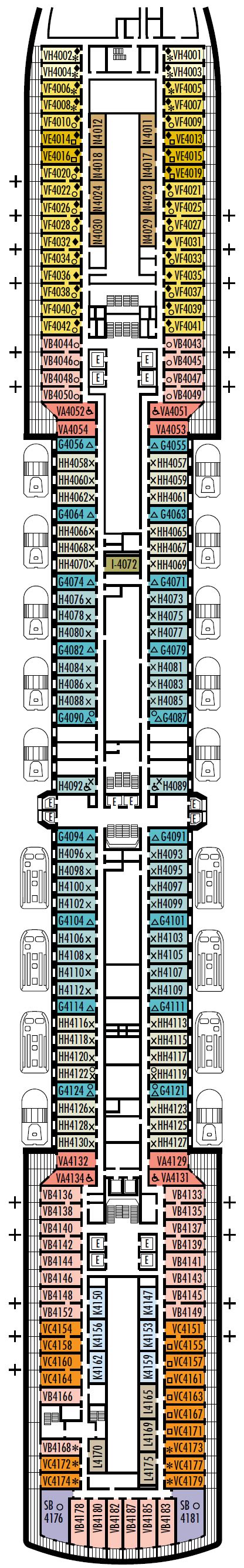 Eurodam Deck Plan Holland America Line Rol Cruise