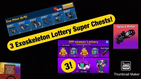 Opening Three Lottery Super Chests And Getting The Whole Exoskeleton