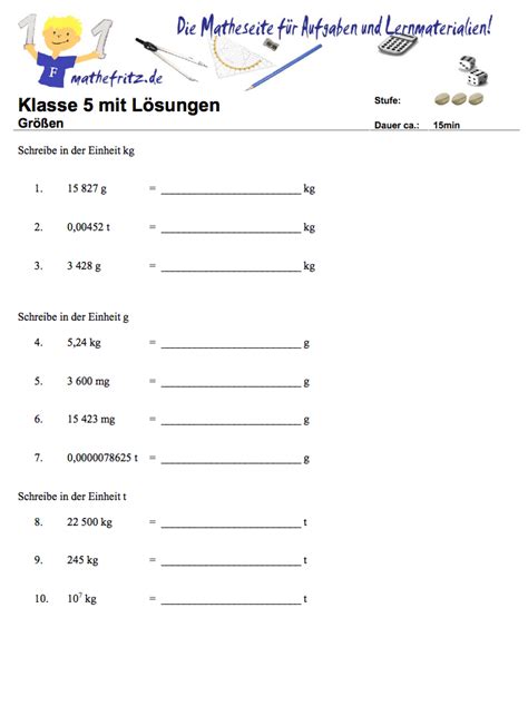 Rechnen Mit Gr En Bungen Und Aufgaben Mathematik Klasse