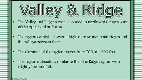 Appalachian Plateau, Blue Ridge, and Valley & Ridge