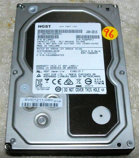 Yahoo!オークション - 96 HGST HUS724020ALA640 2TB