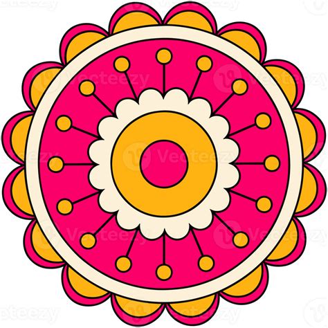 Cute Retro Flower Illustration 47705984 Png