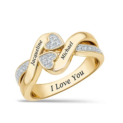 Diamond Double Heart Ring