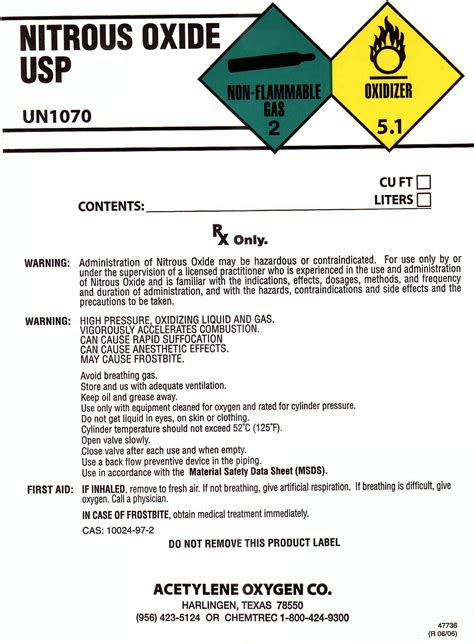 Nitrous Oxide Gas Information, Side Effects, Warnings and Recalls