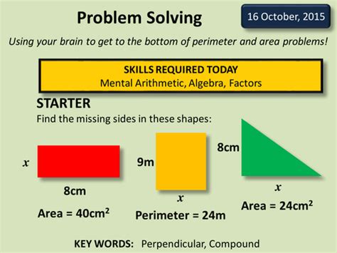 Perimeter And Area Problem Solving By Mjlim Teaching Resources Tes