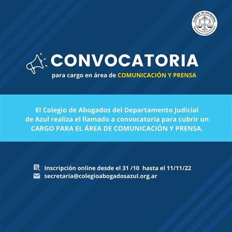 C A A Nota Convocatoria Para Cubrir Un Cargo En Prensa