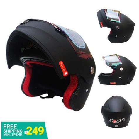 ZEBRA Motorcycle Open Face Helmet Visor Motors Helmets Motor Full Face