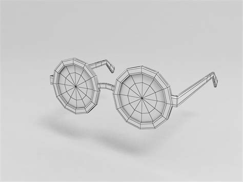 Round Glasses 3d Model Cgtrader