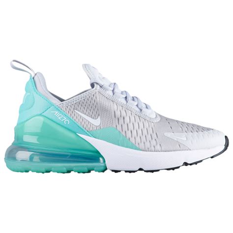 Nike Air Max 270 - Girls' Grade School - Casual - Shoes - Pure Platinum/White/Emerald Rise