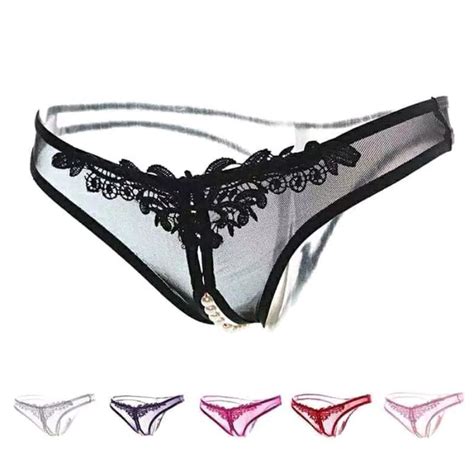 Jual Celana Dalam Wanita Sexy Open Crotch Mutiara Pearl G String Lingerie Shopee Indonesia