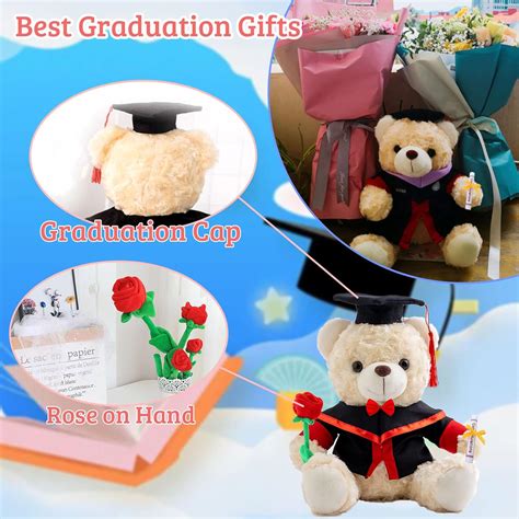 Regalos de graduación para ella oso de peluche personalizado con foto