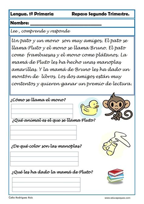 Comprensión lectora Texto en cursiva Lecturas comprensivas para primaria