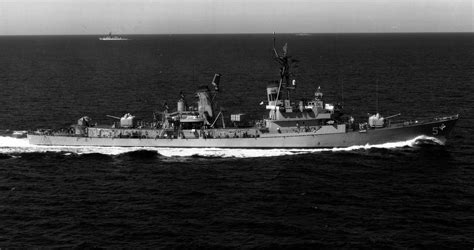 Charles F. Adams-class guided missile destroyer USS Claude V. Ricketts ...