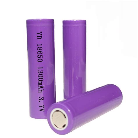 3 7v 1300mah 18650 Rechargeable Lithium Ion Battery