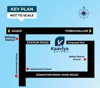 Kaaviya Groups Kaaviya Garden Map - Thiruninravur, Chennai North Location Map