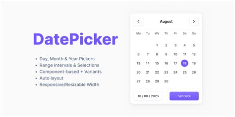 Responsive Date Picker Figma