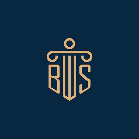 BS initial for law firm logo, lawyer logo with pillar 11753657 Vector ...