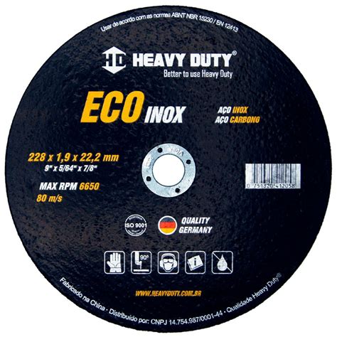 Disco De Corte Eco Inox 228 X 1 9 X 22 2mm HEAVY DUTY 122955