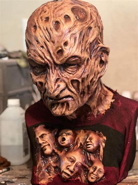 Freddy Krueger 1:1 Resin Horror Bust Prop Statue a Nightmare - Etsy