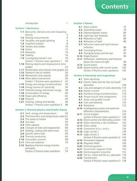 SOLUTION CSEC Physics Study Guide Studypool