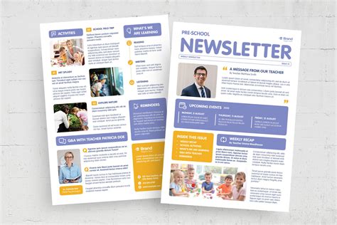 School Newsletter Template Ai Eps Indd Brandpacks