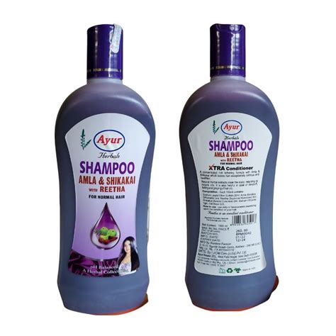 Ayur Herbal Shampoo Amla Shikakai With Reetha 1000ml Pack Of 4