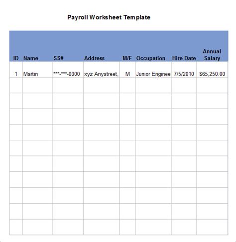 Payroll System Excel Template Morninggin