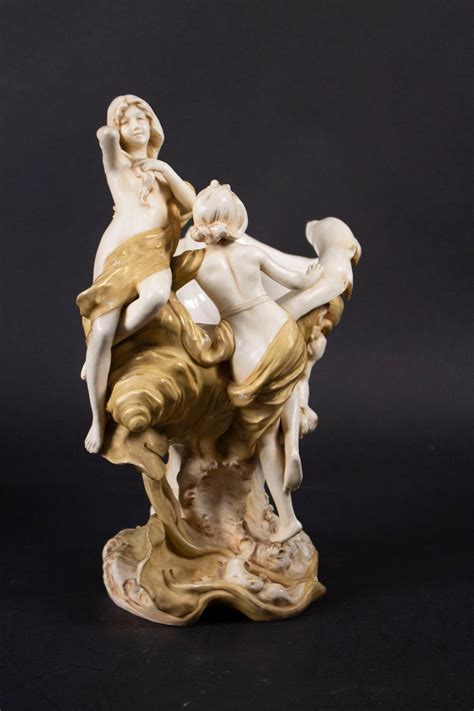 Bid Now Figürlicher Jugendstil Tafelaufsatz A figural Art Nouveau