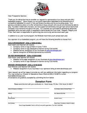 Aau Basketball Donation Letter Onvacationswall