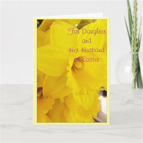 Happy Easter Daughter And Son In Law Card Flower Zazzle