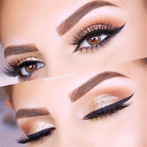 36 Ideas How To Use A Gold Glitter Eye Makeup Gorgeous Makeup Metallic Makeup