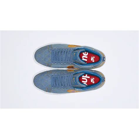 Supreme X Nike Sb Blazer Mid Denim Blue Where To Buy Dx8421 400